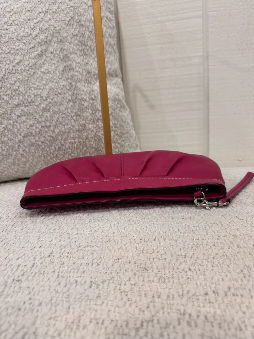 Vintage Coach Soho Pleated Smooth Leather Wristlet/Clutch